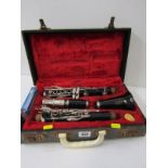 MUSICAL INSTRUMENT, boxed clarinet, Boozey & Hawkes 4 piece clarinet in fitted carry case