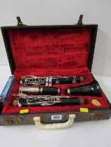 MUSICAL INSTRUMENT, boxed clarinet, Boozey & Hawkes 4 piece clarinet in fitted carry case