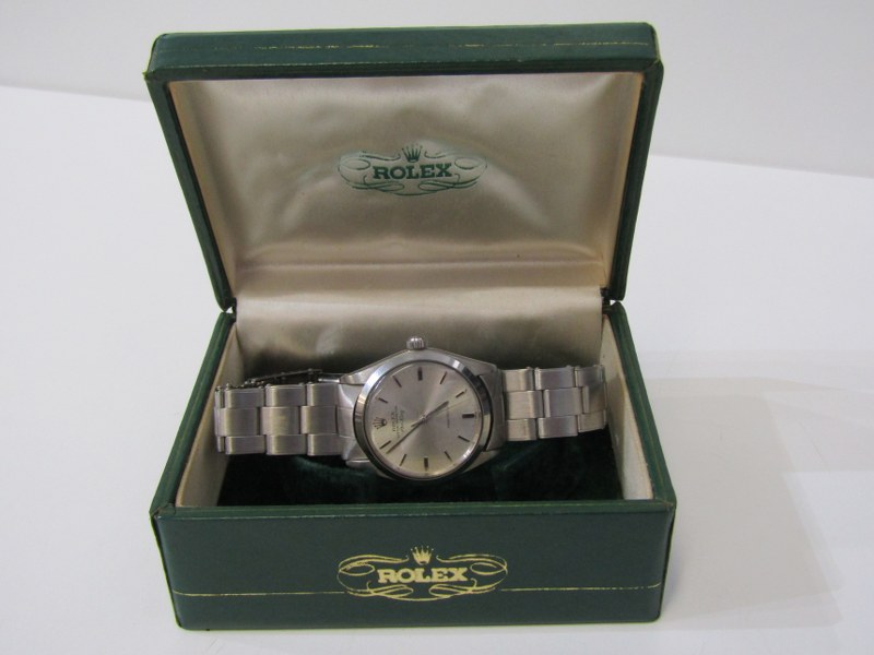ROLEX - AIR KING PRECISION MANUAL WIND ON OYSTER FLEX BRACELET, watch itself in super condition with - Image 5 of 6