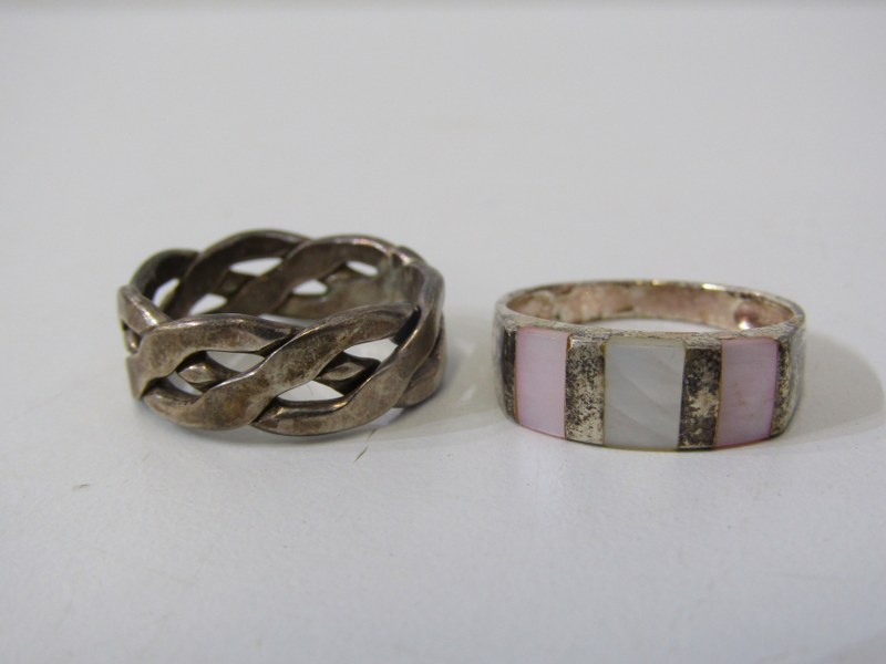 SILVER RINGS, 7 assorted silver rings, various designs and sizes - Image 4 of 9