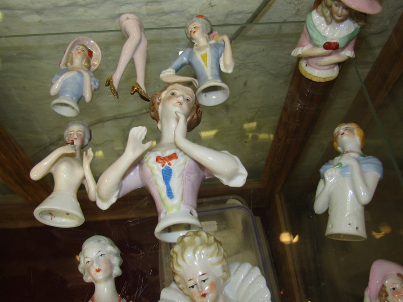 PIN DOLL/HALF LADY FIGURES, collection of 10 figures various sizes largest 12 cms. - Image 3 of 5