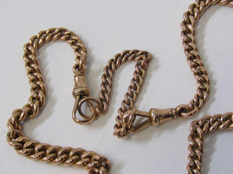 GOLD DOUBLE ALBERT WATCH CHAIN, 9ct yellow gold double Albert watch chain, 9.5" length, 47.2 grams - Image 3 of 3