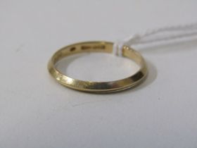 GOLD BAND RING, 18ct yellow gold band ring, size N, 1.6 grams