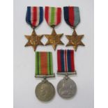 WWII GROUP OF MEDALS, War & Defence medals, also 39-45 Star, Italy, France and Germany Stars