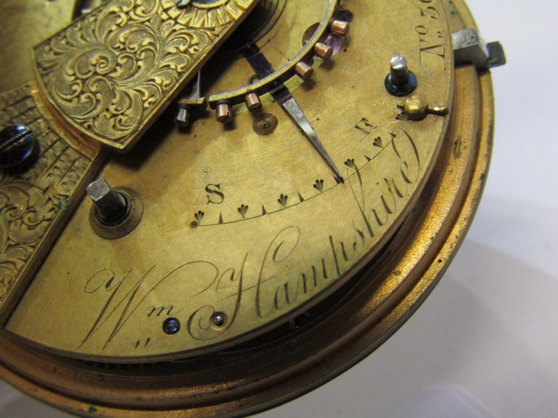 GOLD CASED POCKET WATCH, 18ct yellow gold key wind pocket watch with white enamel dial and secondary - Image 5 of 9