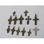 SELECTION OF ANTIQUE EASTERN CROSSES, various designs, 18th/19th century