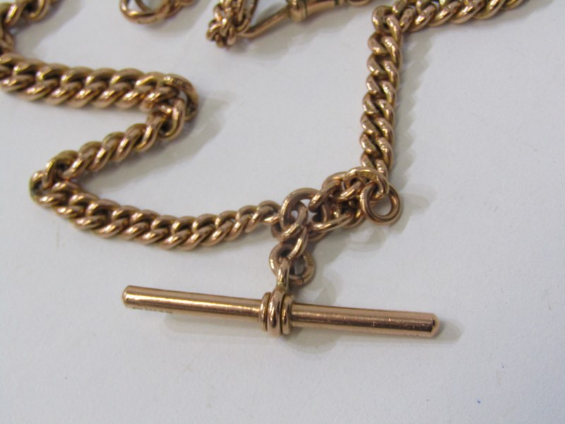 GOLD DOUBLE ALBERT WATCH CHAIN, 9ct yellow gold double Albert watch chain, 9.5" length, 47.2 grams - Image 2 of 3
