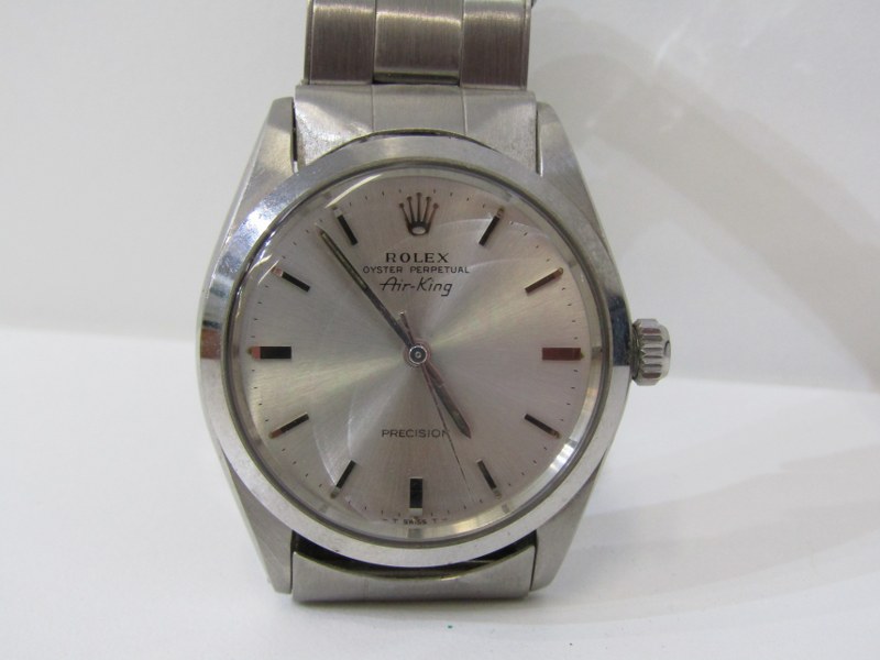 ROLEX - AIR KING PRECISION MANUAL WIND ON OYSTER FLEX BRACELET, watch itself in super condition with