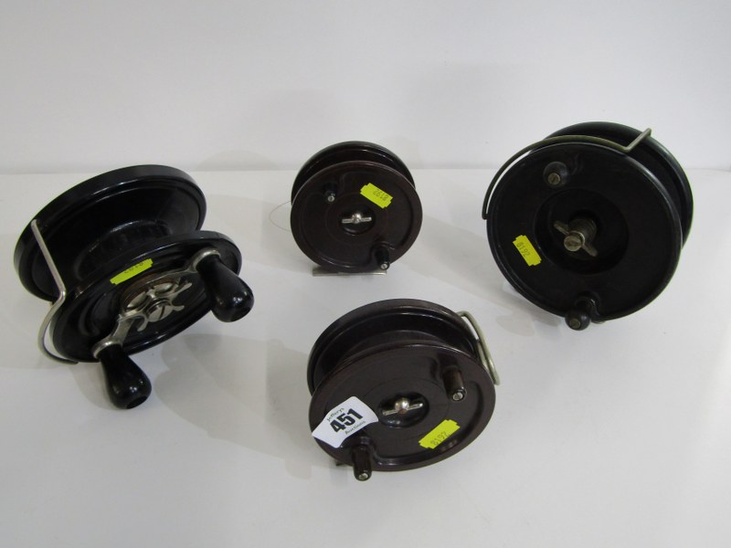 FISHING, Allcocks reels - 4 various Alcock aerialite steelite reels