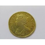 QUEEN ANNE GOLD GUINEA, 1713 Queen Anne gold guinea, higher grade
