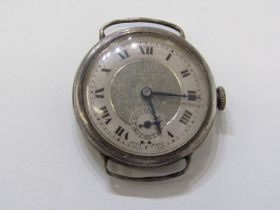 VINTAGE ROLEX WRIST WATCH, Gent's silver cased trench style wrist watch