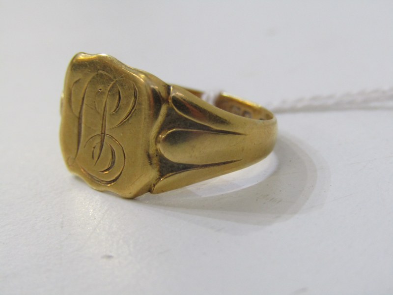 18ct YELLOW GOLD SIGNET RING, approx. 5.4 grams, a/f - Image 2 of 3