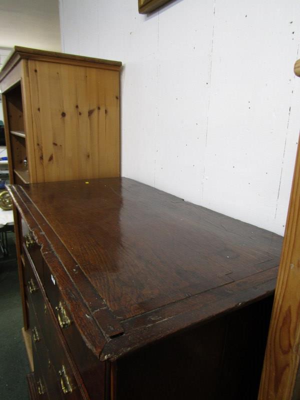 18th CENTURY CHEST ON STAND, walnut chest, fitted 2 short and 3 long drawers, base fitted 3 - Image 9 of 9