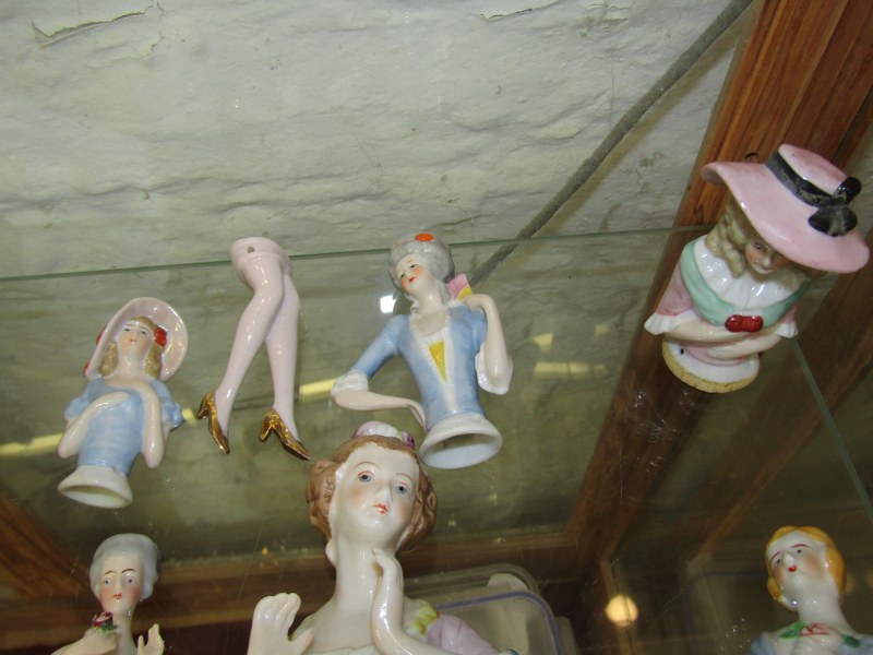 PIN DOLL/HALF LADY FIGURES, collection of 10 figures various sizes largest 12 cms. - Image 5 of 5