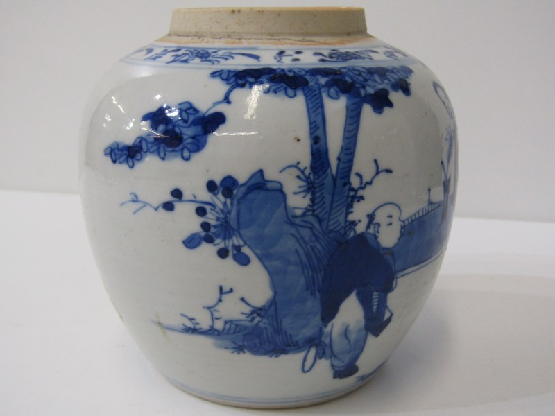 ORIENTAL CERAMICS, Chinese porcelain ginger jar, painted with continuous scene of figures in a - Image 2 of 7
