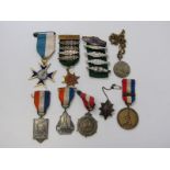MEDALS & MEDALLIONS, 3 assorted Dutch medals, other medallions, other driving medals and clasps, etc