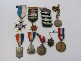 MEDALS & MEDALLIONS, 3 assorted Dutch medals, other medallions, other driving medals and clasps, etc