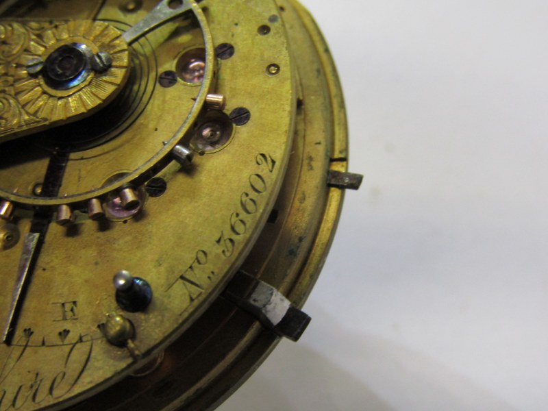 GOLD CASED POCKET WATCH, 18ct yellow gold key wind pocket watch with white enamel dial and secondary - Image 6 of 9