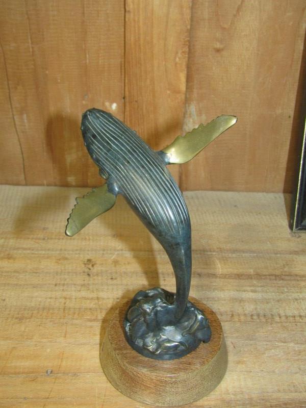 RANDY PUCKETT signed limited edition bronze whale, dated 1992, entitled "Airborn", breaching whale, - Image 3 of 7