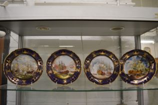 A set of four Spode maritime plates.