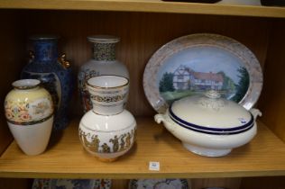 Decorative oval plate, vases etc.