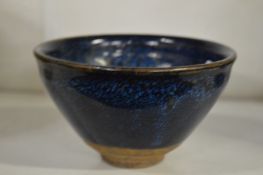 A Chinese hare's fur glazed bowl.