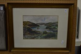 S T Beer, The Helford River, watercolour, signed.