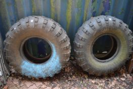 Two large tyres.