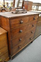 A 19th century mahogany straight front chest of drawers.