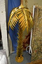 An unusual palm tree floor standing lamp.