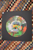 In the manner of Damien Hirst, a spin picture, mounted but unframed.
