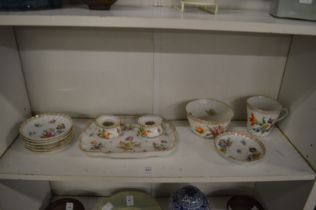 A quantity of floral decorated Dresden porcelain.
