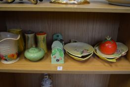 A collection of Carlton ware, jugs, dishes, toast racks etc.