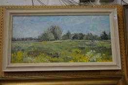 Rural landscape, oil on canvas.