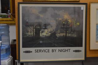 Service by Night, a reproduction British Railways poster.