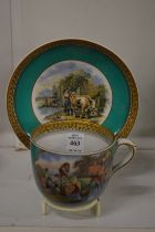 A Pratt ware cup and saucer.