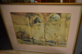 A group of Russell Flint prints.