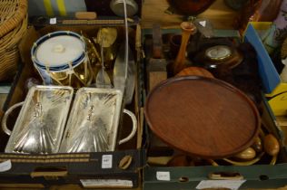 Miscellaneous items to include serving dish, ice bucket, turned wood items etc.