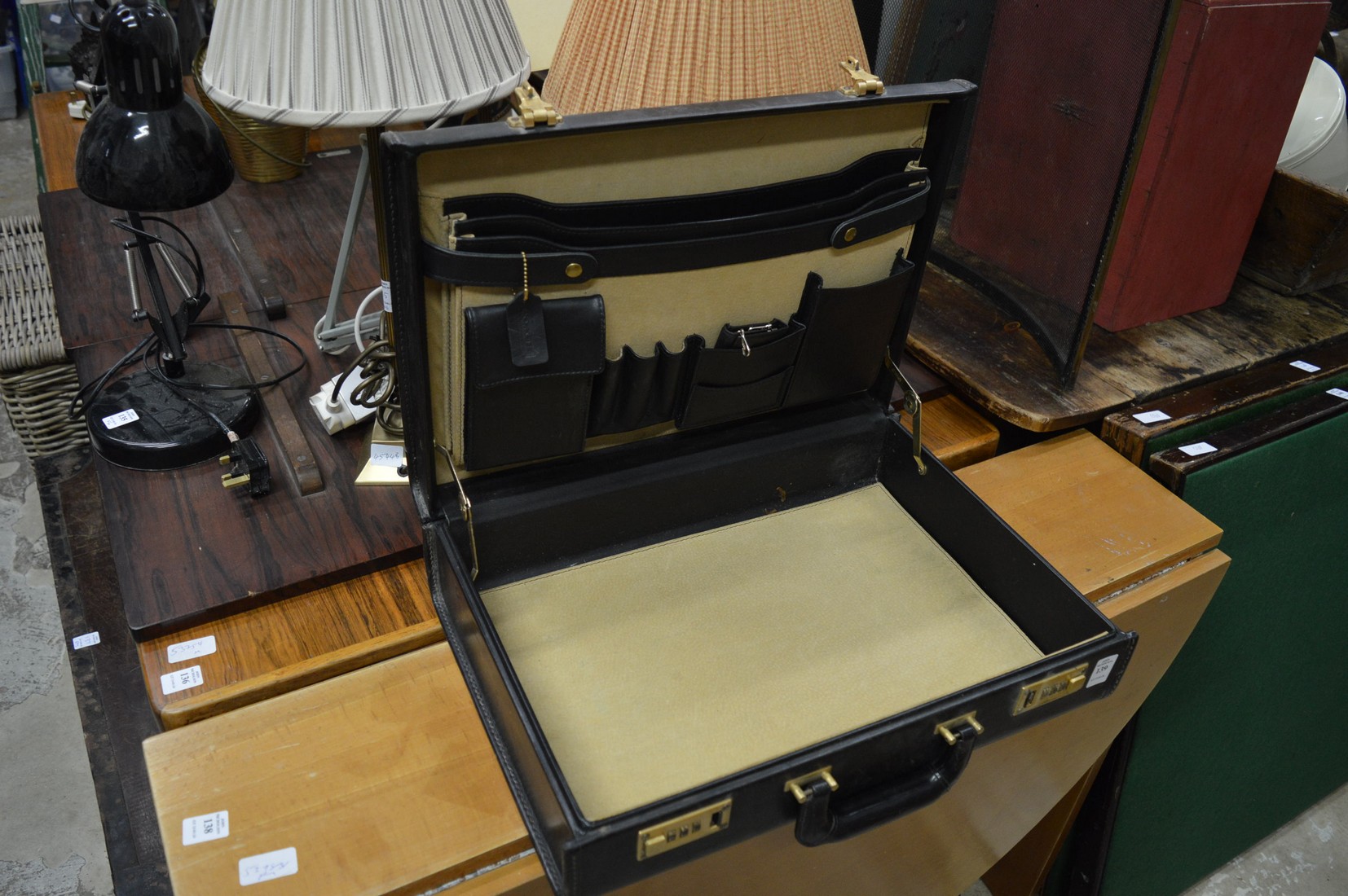 A Coach gentleman's black leather briefcase. - Image 2 of 3