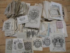 EX-LIBRIS BOOKPLATES, a substantial unsorted collection, 18th - 20th c; mostly armorials but a few