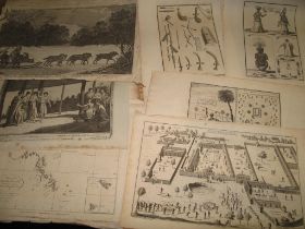 [PRINTS] coll'n of folio bookplates from Cook's Travels, Hogg's Traveller etc., South Seas