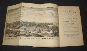 [NORWICH] PARKIN (C.) History and Antiquities of the City of Norwich, 8vo, folding frontis, contemp.