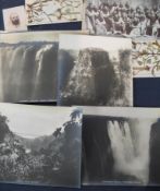 SOUTH AFRICA / VICTORIA FALLS: group of 9 silver gelatin photographs of Victoria Falls, with a few