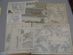 [MAPS] group of 15 maps covering Italy, Greece and the Med. (15).