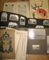 [SAILING & MARITIME] 2 small format photo albums, UK, Cairo, etc., & q. of Orient Line ephemera, ca.
