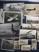 AVIATION: small group of silver gelatin photographs of planes, crashes and the wreck of the R101,