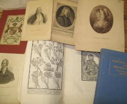 PRINTS, miscellaneous & a book "Armorial Bearings of British Schools" (Q).