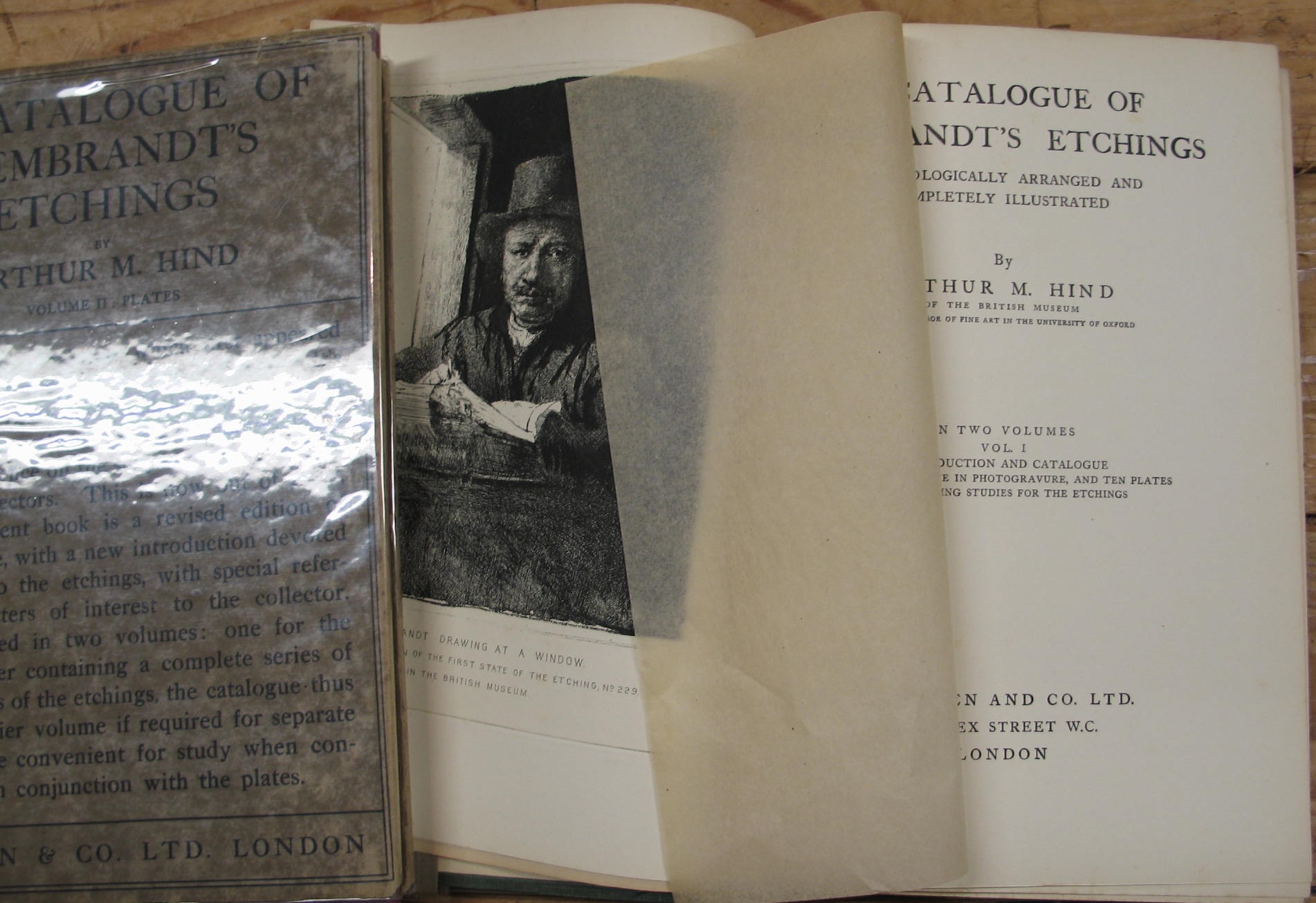 REMBRANDT. HIND (M. Arthur) A Catalogue of Rembrant's Etchings, Methuen 1923/4, 2 vols (all pub.)