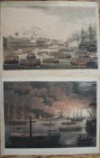 [PRINTS] RANGOON, relating to Rangoon River drawn by J. Moore, published in 1825 & 1826, 2