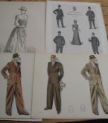 COSTUME / FASHION, collection of large prints, French, 19th & 20th c.